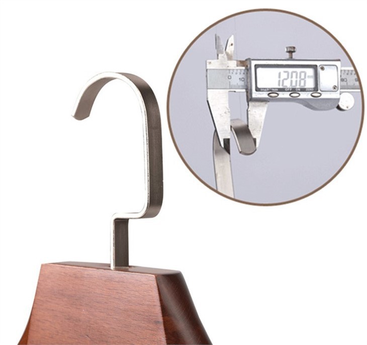 Custom Rose Gold Luxury Suit Clothes Hangers With Wide Wooden Shoulders